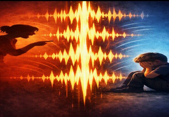 Soundwaves of yelling